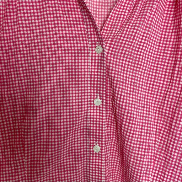 Christopher & Banks Red & White Plaid Top - Picture 6 of 7